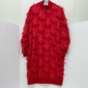 Red Dress Unique Whimsical perfect Cocktail Dress Brand: BYNANCY Size: Medium